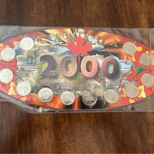 Canadian Mint 2000 Millenium 12 CoinQuarter Series on Original Card Holder